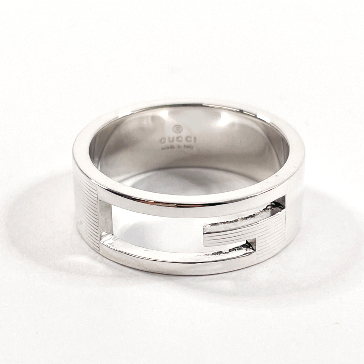 GUCCI Ring Branded Cutout G Silver925 #21(JP Size) Silver mens 