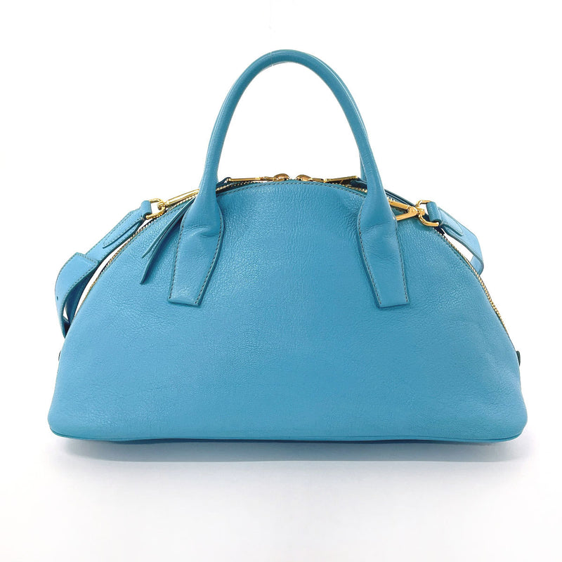 MIU MIU Handbag RL0084 Mini Boston 2WAY leather blue Women Used