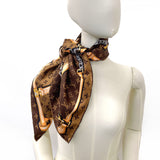 LOUIS VUITTON scarf M78666 Carre Monogram Confidential silk Brown Brown Women Used