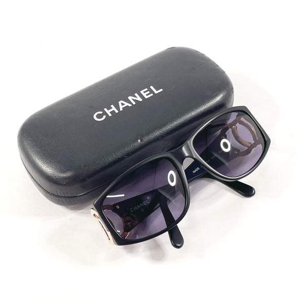 CHANEL sunglasses 02461 COCO Mark Synthetic resin Black Black Women Used