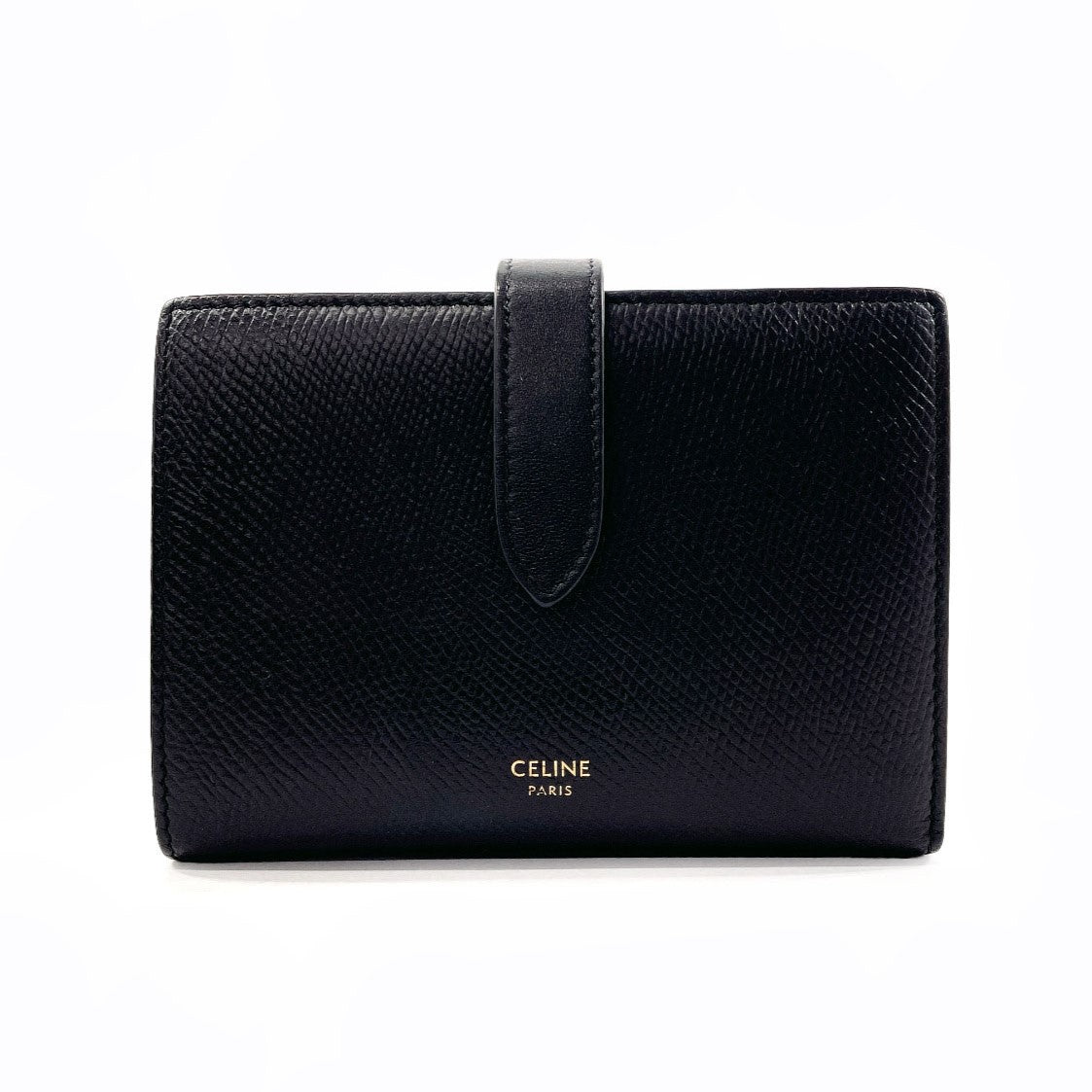 CELINE wallet Medium strap wallet leather Black Women Used – JP-BRANDS.com