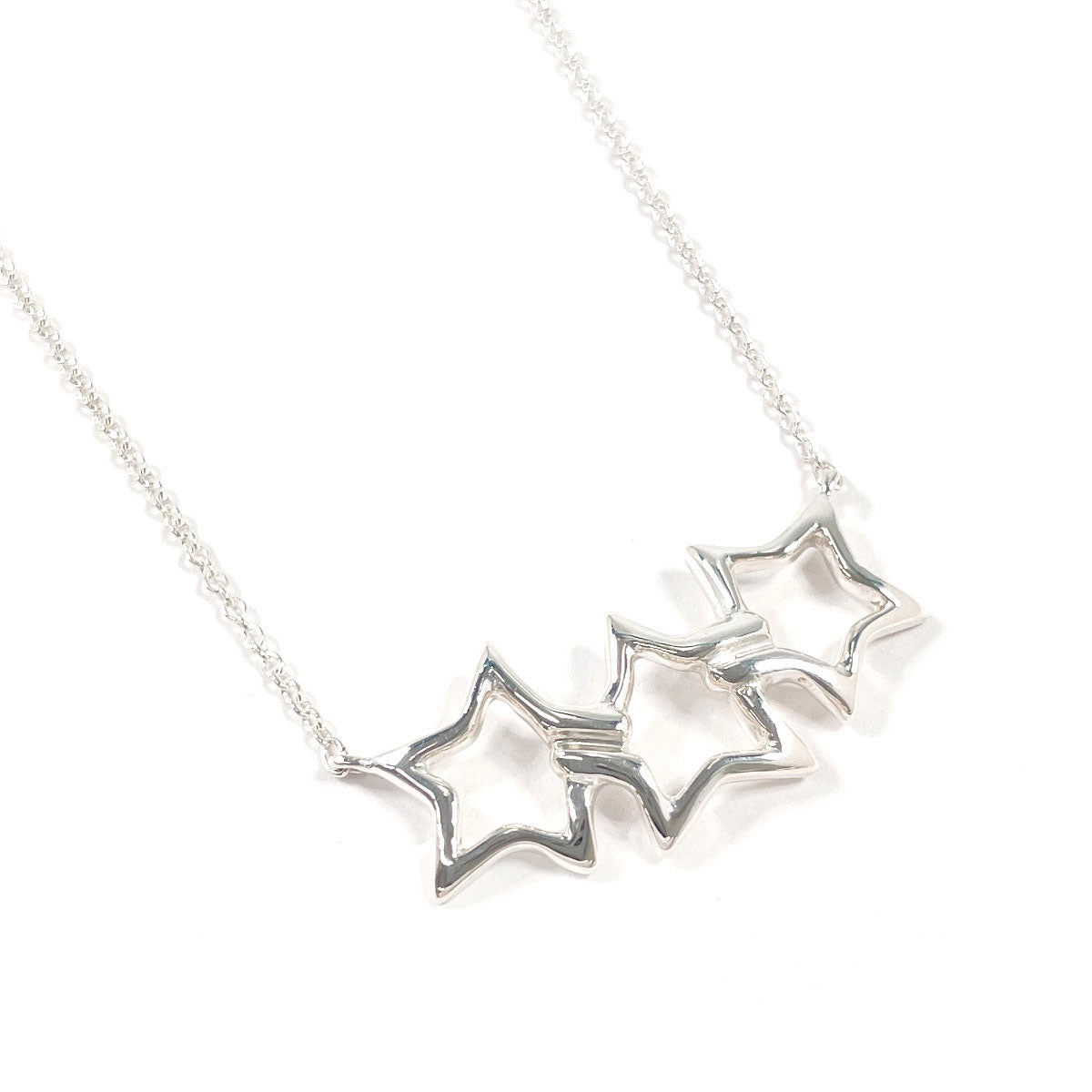 TIFFANY&Co. Necklace Triple star Silver925 Silver Women Second