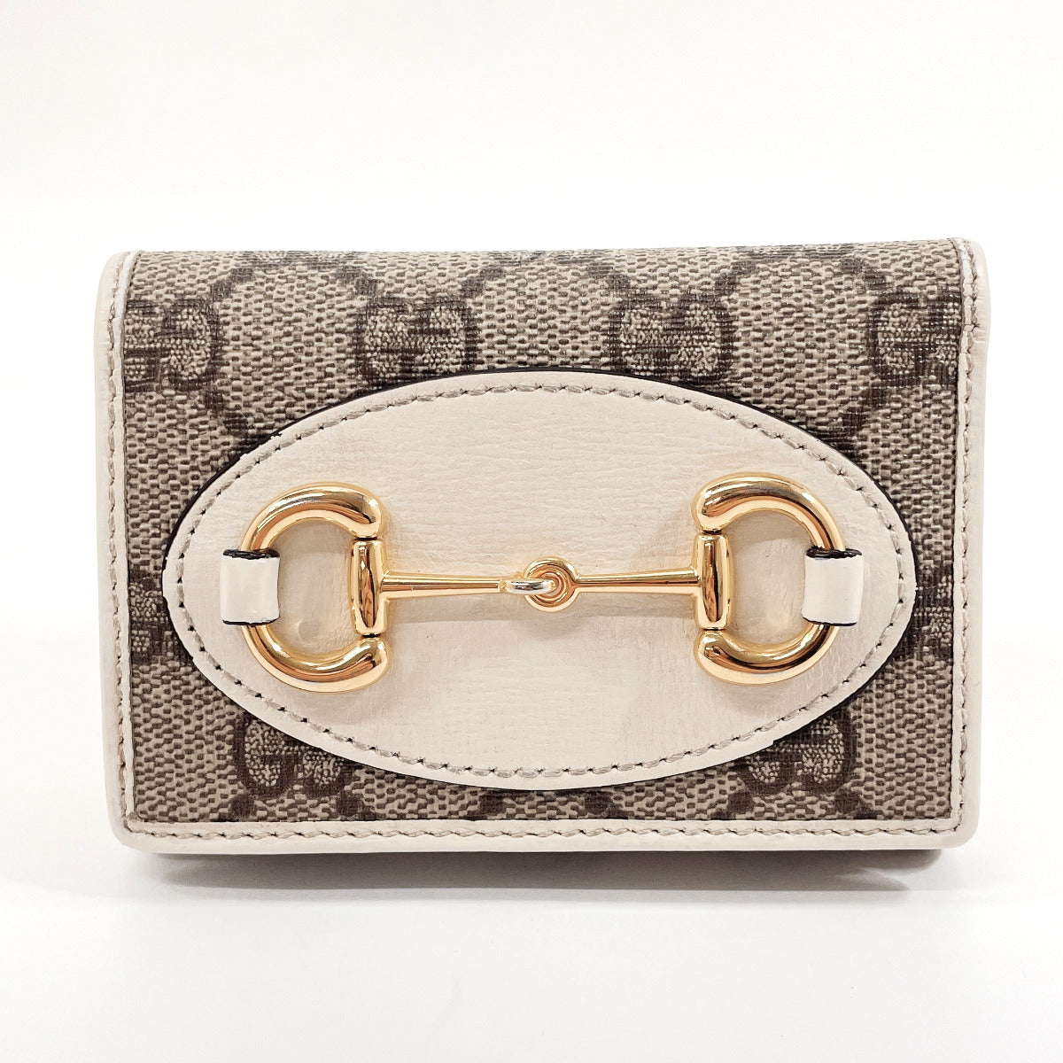 GUCCI Tri-fold wallet 644462 Horsebit GG Supreme Canvas gray gray