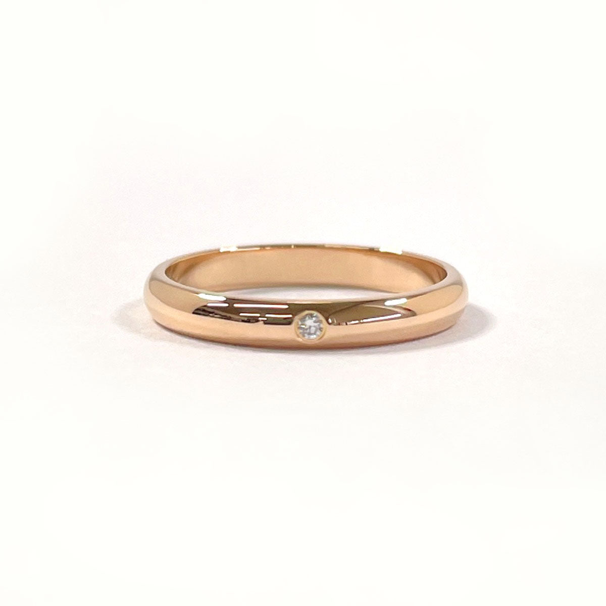 CARTIER Ring 1895 Wedding Ring K18 Pink Gold/diamond #US 4 3/4