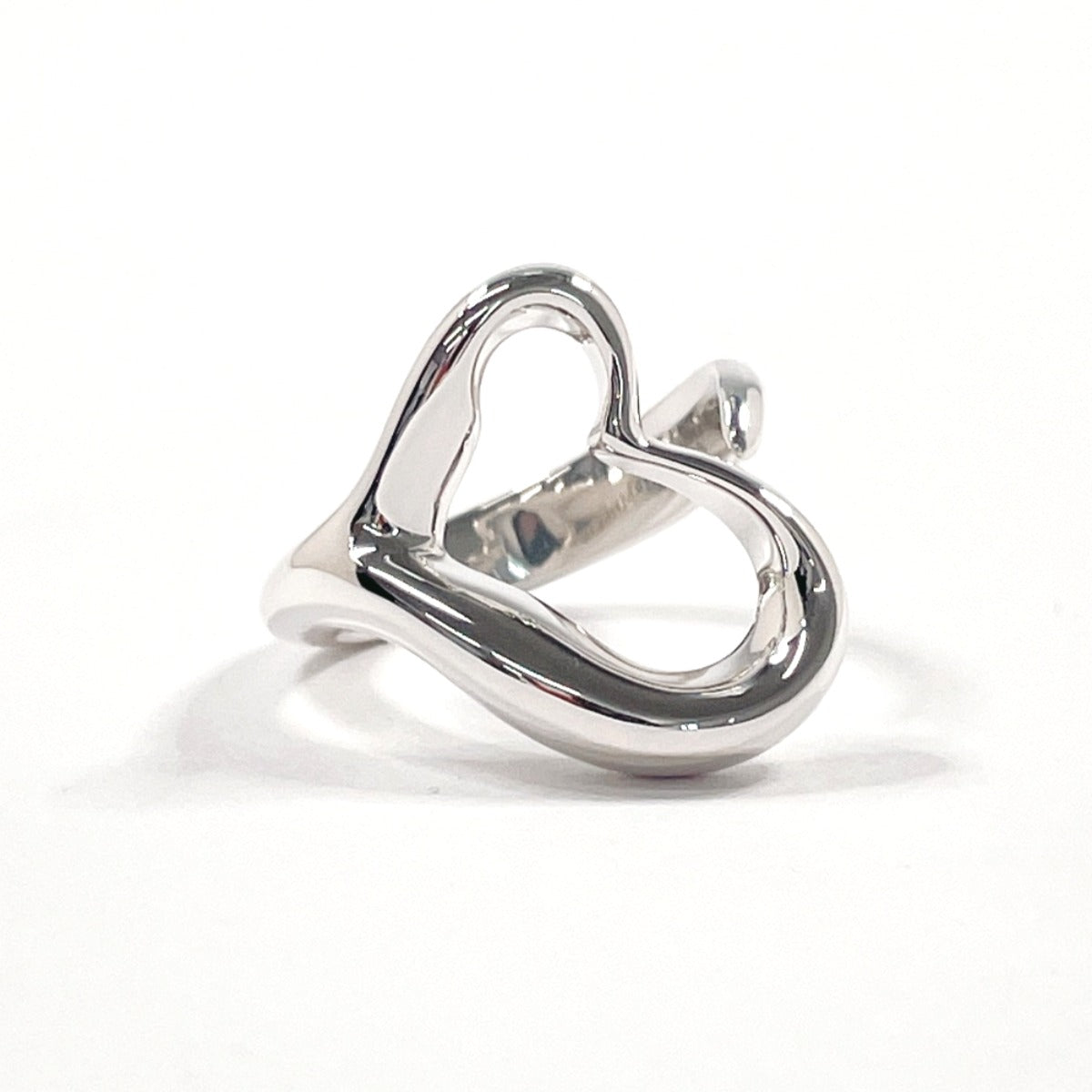 TIFFANY&Co. Ring Open heart Elsa Peretti Silver925 #US 4 3/4