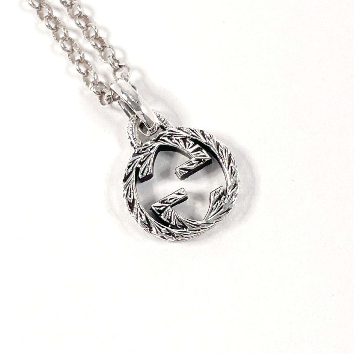 GUCCI Necklace Interlocking G Silver925 Silver unisex Second