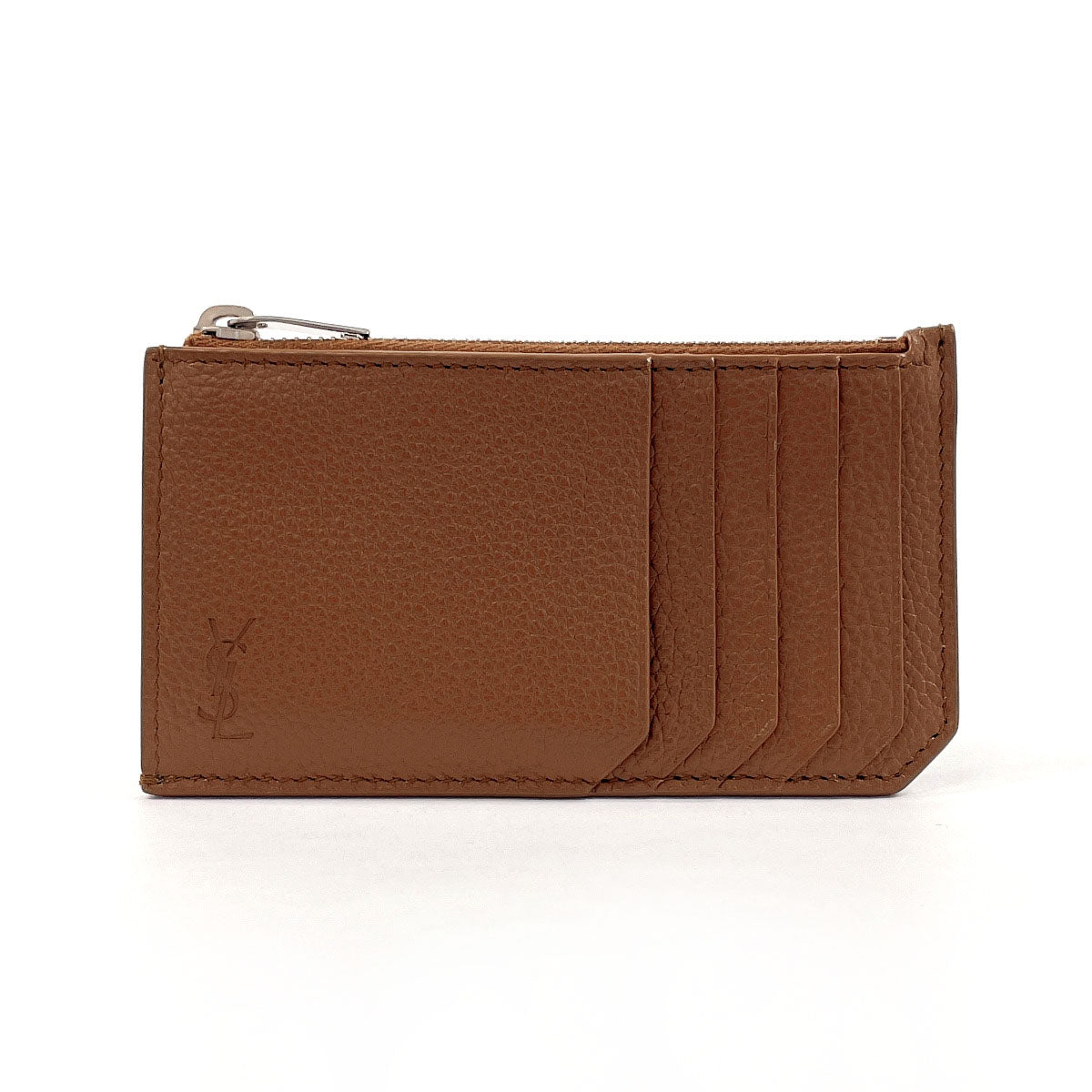 小物 SAINT LAURENT PARIS Fastener Coin Purse Saint Laurent Triangle Coin Purse Case Necklace Leather