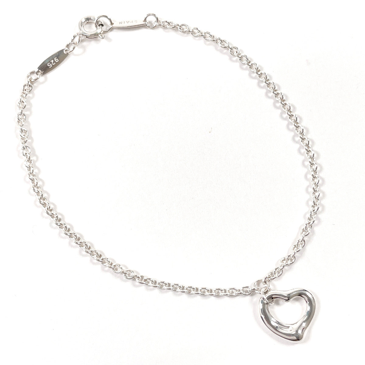 TIFFANY&Co. bracelet Open heart Elsa Peretti Silver925 Silver
