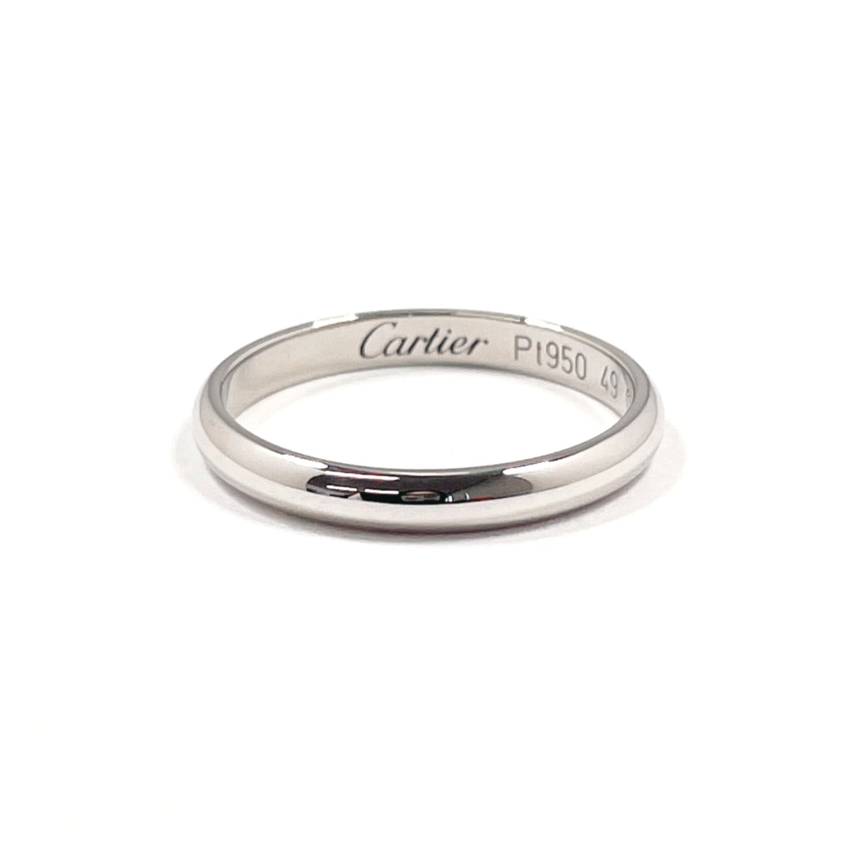 ★SALE★【Cartier】１８９５　リング　プラチナ　９号　1621 CARTIER Ring 1895 Wedding Ring Pt950Platinum #US 4 3/4