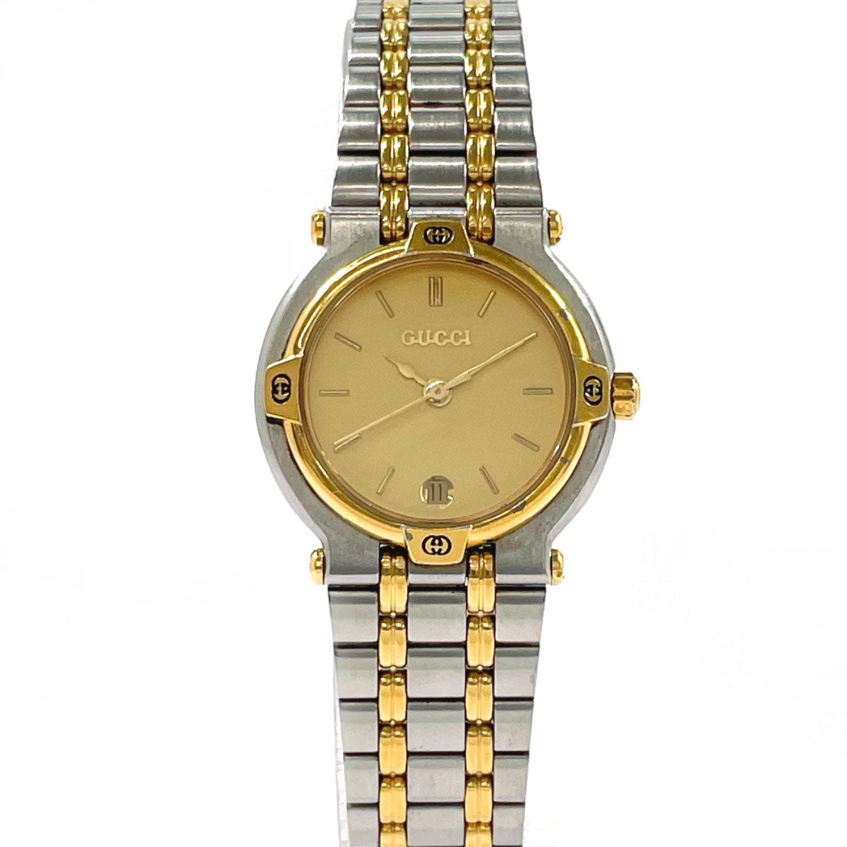 GUCCI Watches 9000L Stainless Steel/Gold Plated Silver Silver