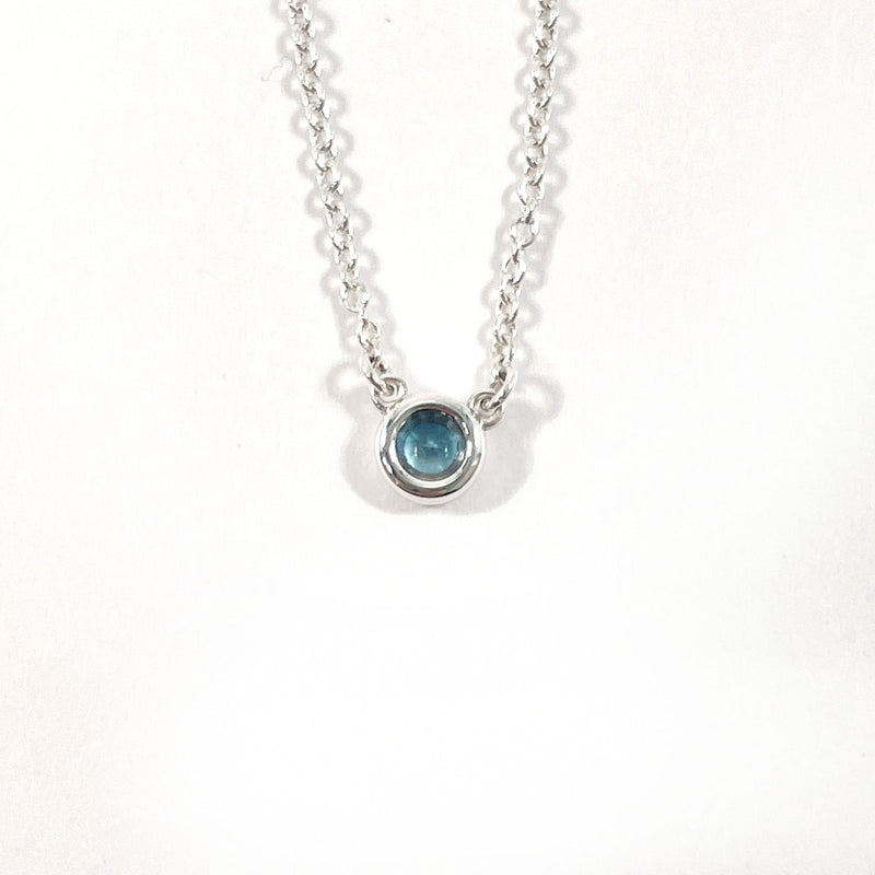 TIFFANY&Co. Necklace By the yard Elsa Peretti Silver925/Aquamarine Silver Silver Women Used