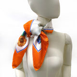 CELINE scarf 12 constellations silk Orange Women Used