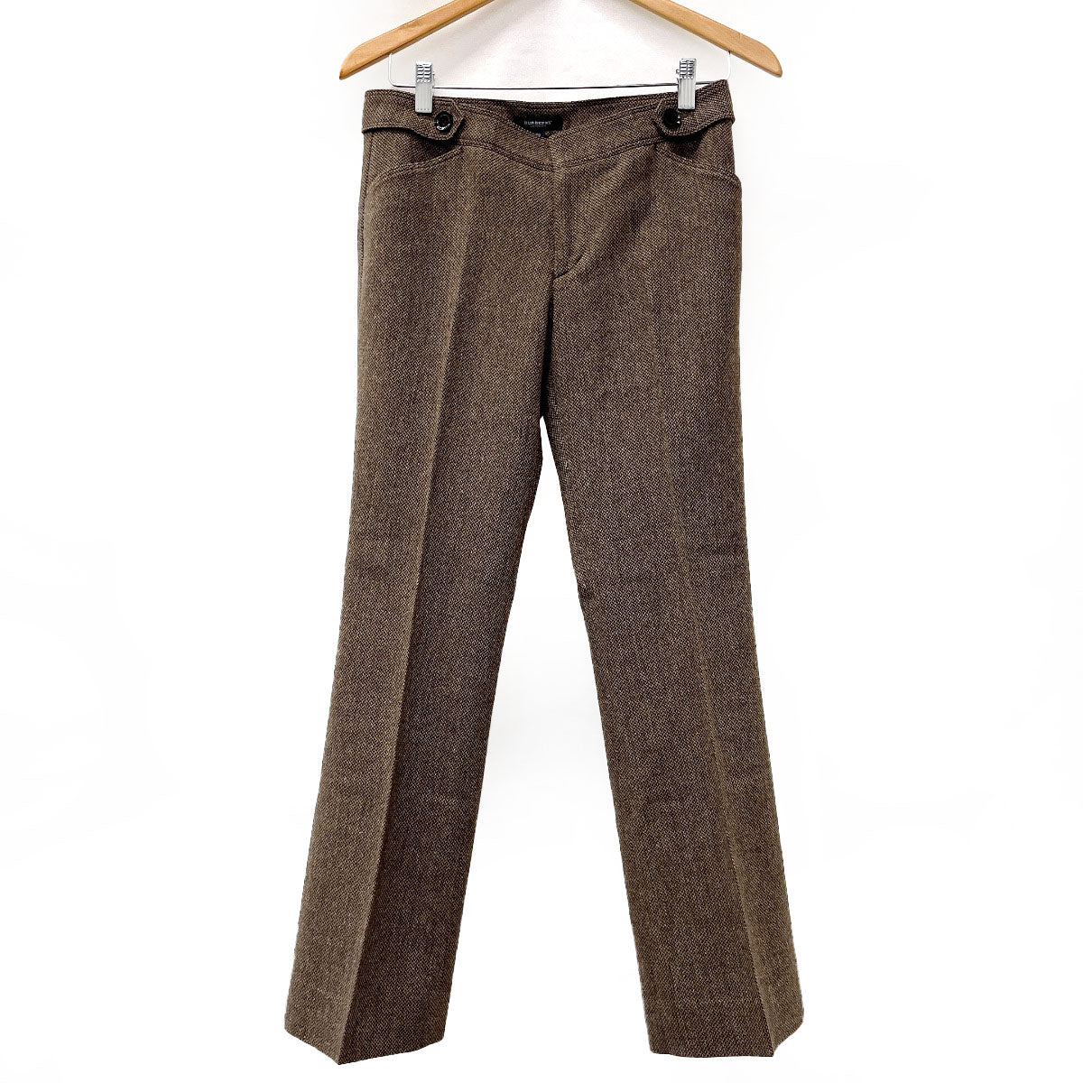 BURBERRY Pants Burberry London wool/polyester Brown Women Second 