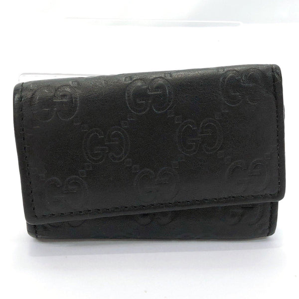 GUCCI key holder 138093 six hooks Sima leather black mens Used - JP-BRANDS.com