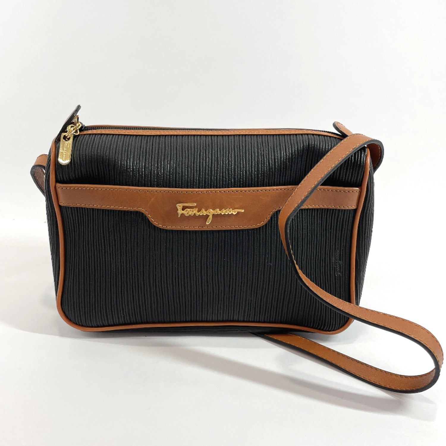 Salvatore Ferragamo Leather Messenger Bag - Brown Messenger Bags