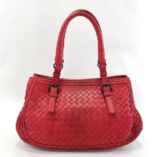 BOTTEGAVENETA Handbag Intrecciato leather Red Women Used - JP-BRANDS.com