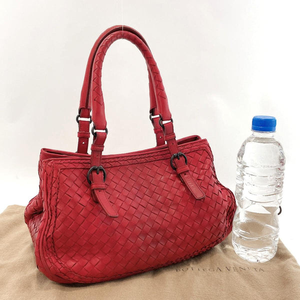 BOTTEGAVENETA Handbag Intrecciato leather Red Women Used - JP-BRANDS.com