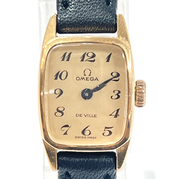 OMEGA Watches De Ville Vintage Hand Winding leather/Stainless Steel Black Black Women Used