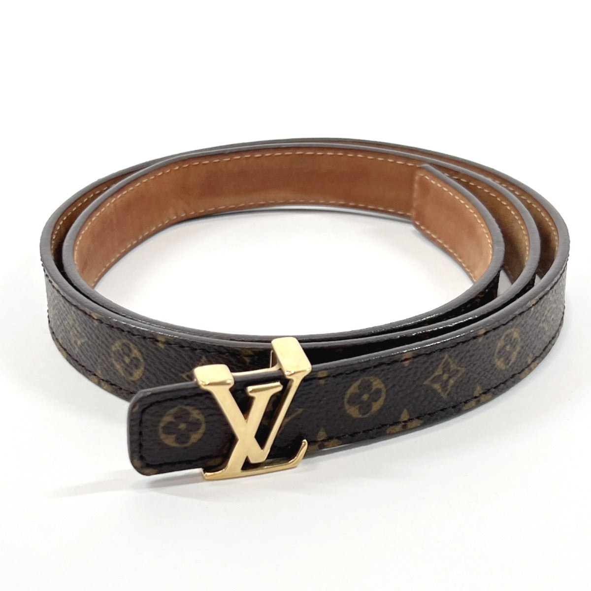 brown and gold lv belt