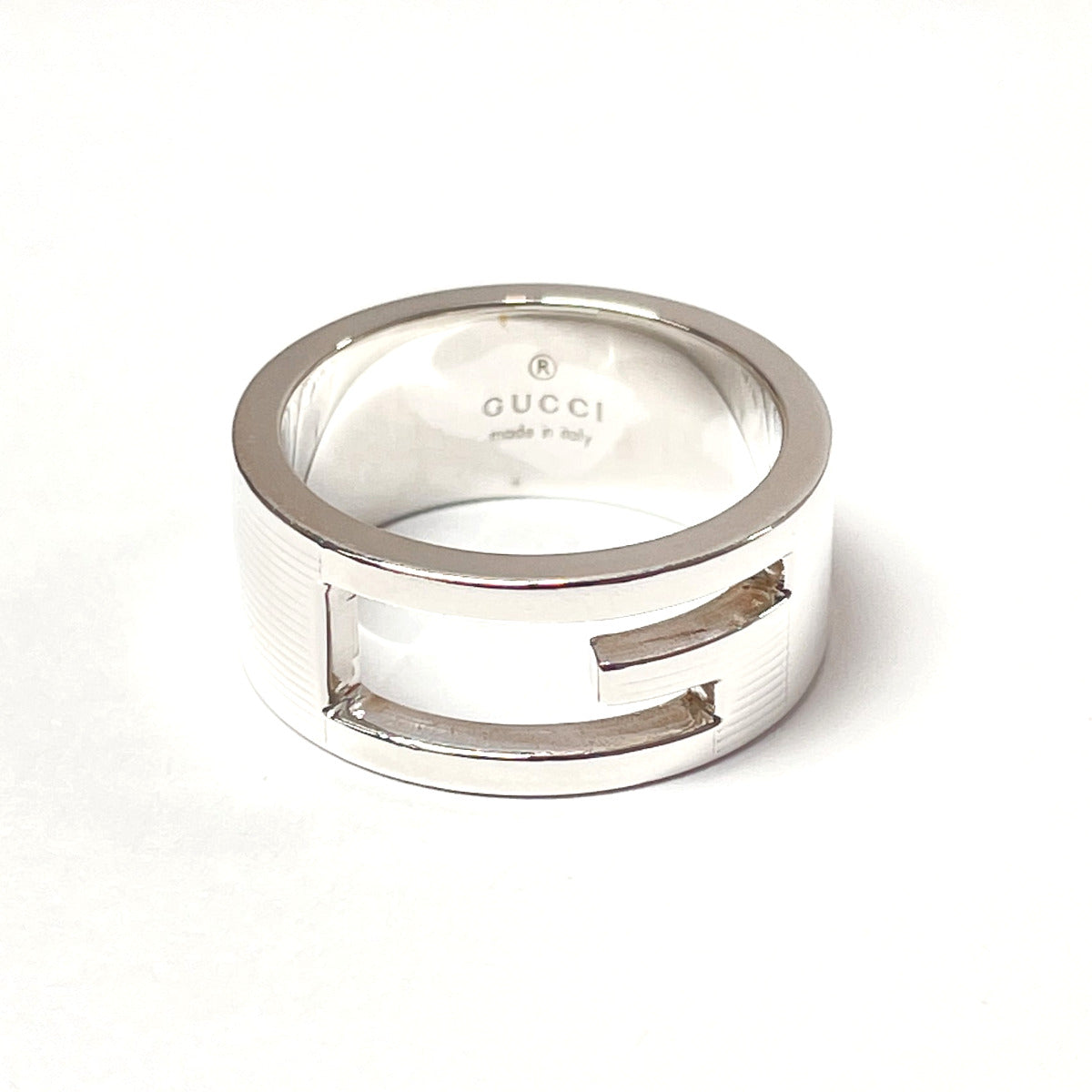 GUCCI Ring Branded Cutout G Silver925 #10(JP Size) Silver 