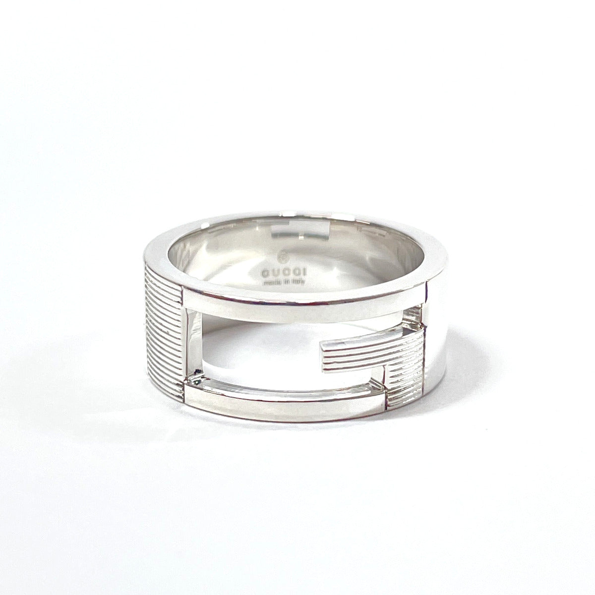 GUCCI Ring Branded Cutout G Silver925 #11(JP Size) Silver 