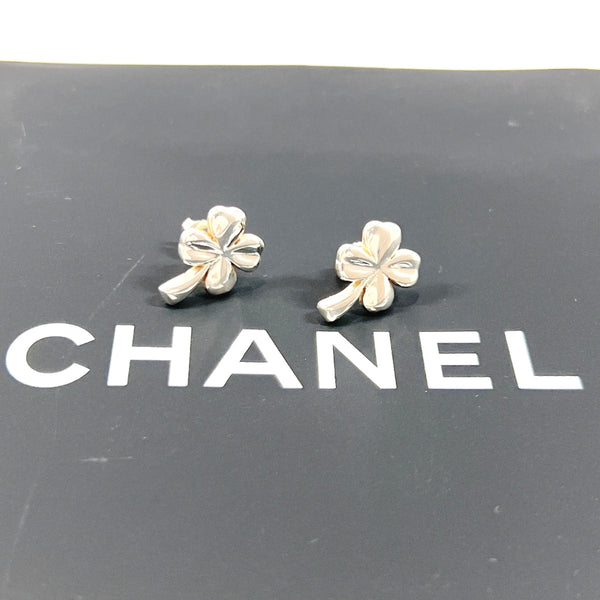 CHANEL earring Clover four leaves Silver925 Silver Women Used