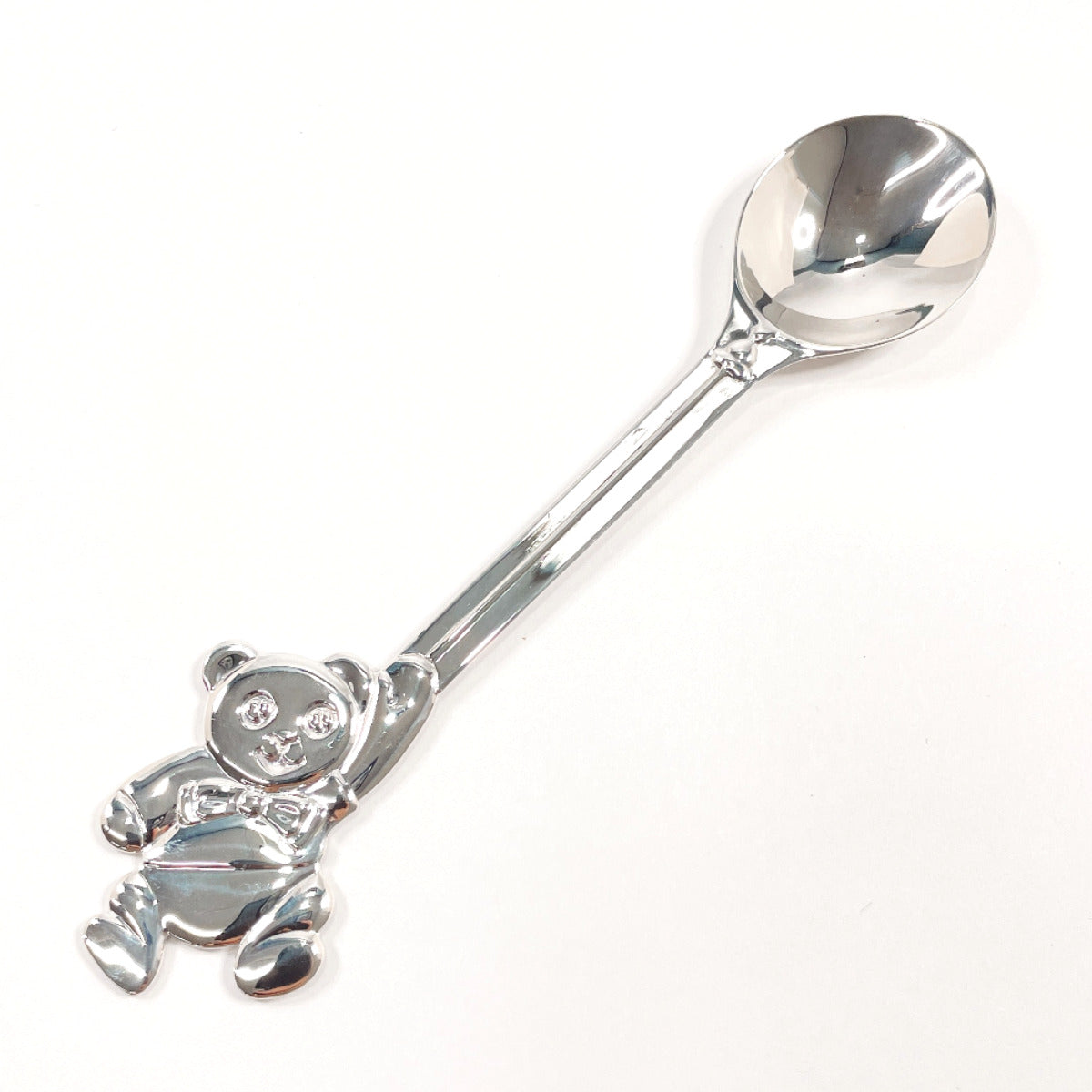 Teddy Sterling Silver Baby Feeding Spoon