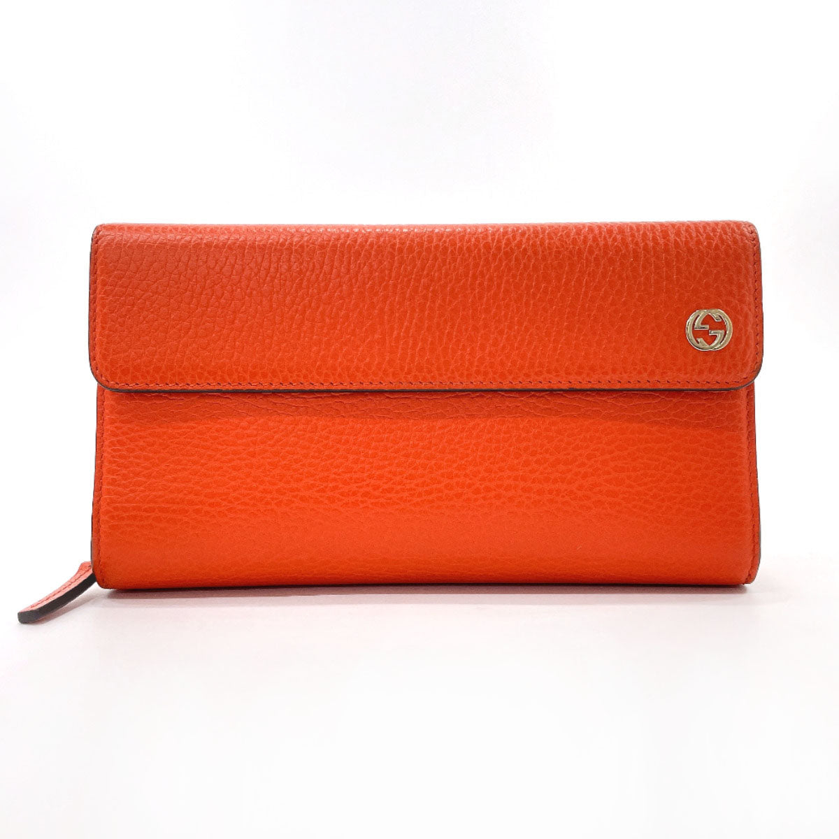 GUCCI purse 449397 Interlocking GG leather Orange Women Used
