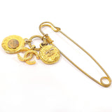 CHANEL Brooch COCO Mark vintage metal gold Women Used