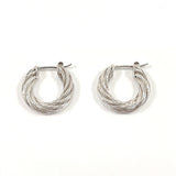 BOTTEGAVENETA earring cord twist hoop Silver925 Silver unisex Used