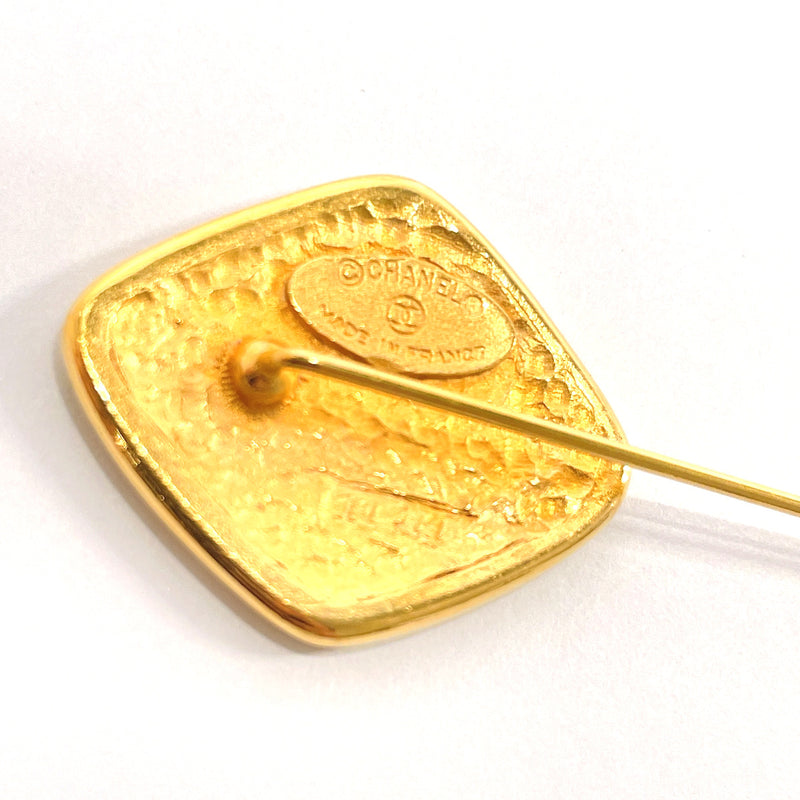 CHANEL Brooch Pin Brooch vintage metal gold Women Used