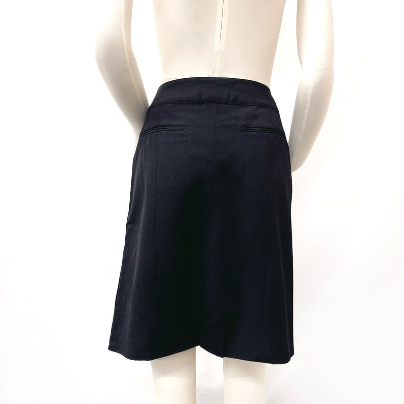 CHANEL skirt P06492V04022 COCO Mark button vintage wool Black Women Used