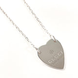 GUCCI Necklace Heart plate Silver925 Silver Women Used