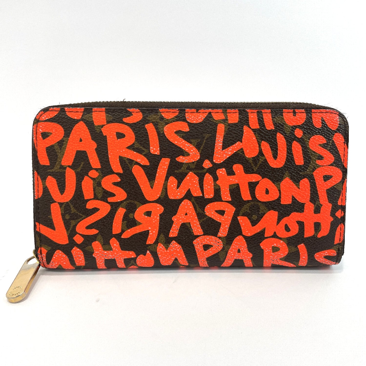 LOUIS VUITTON purse M93711 Zippy wallet Graffiti Monogram canvas Orange  Brown mens Used