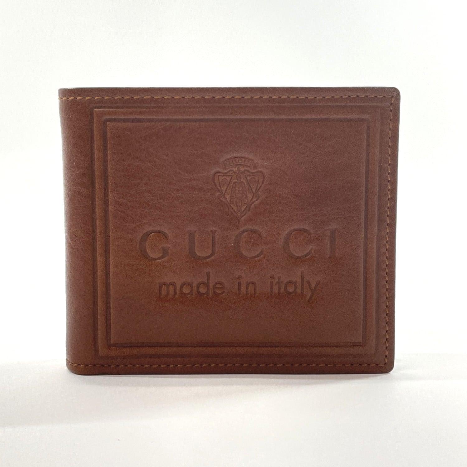 GUCCI wallet 231844/BR Bill Compartment Standard crest leather Brown mens  Used