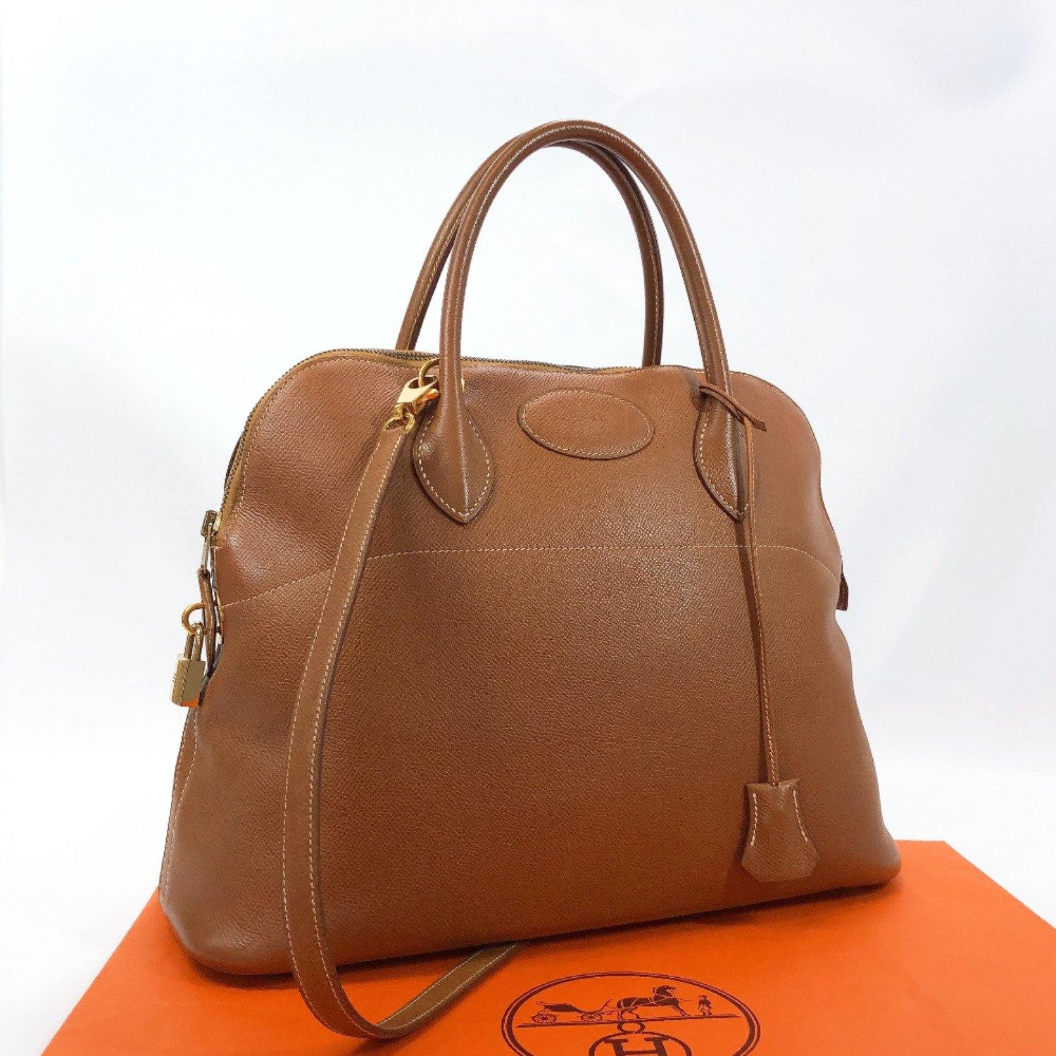 HERMES Handbag Bolide 35 Courchevel Brown 〇X Women Used – JP