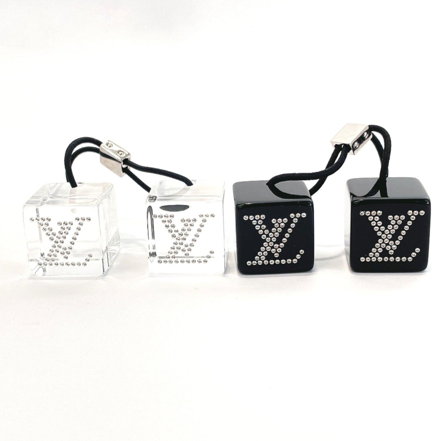 LOUIS VUITTON Other fashion goods Hair cube Set of 2 Synthetic resin Black  clear Women Used