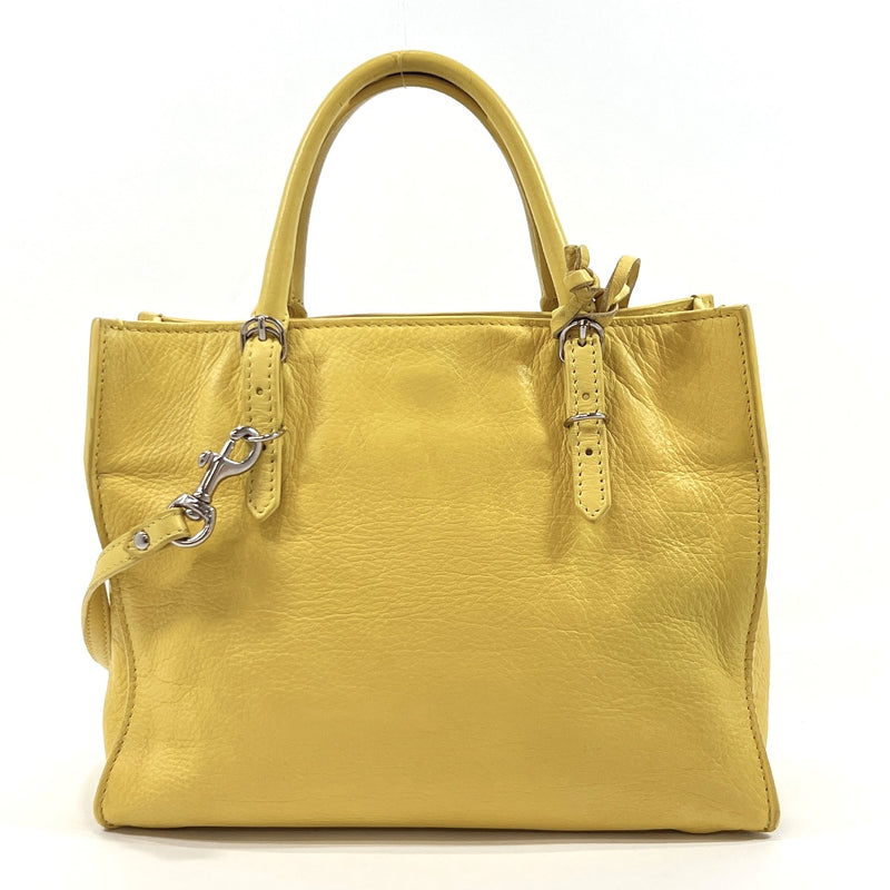 BALENCIAGA Handbag 338585・7210 leather yellow Women Used