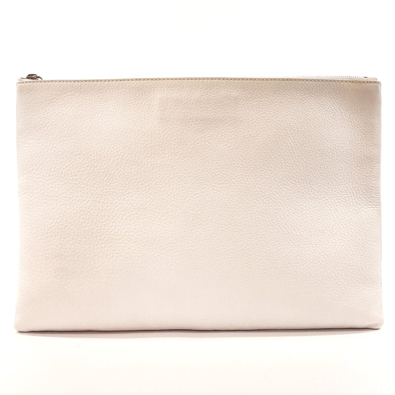 BALENCIAGA Clutch bag 485112・9002 Clip L leather white unisex Used