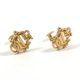 Christian Dior Earring Emblem logo vintage metal gold Women Used