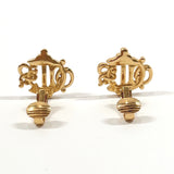 Christian Dior Earring Emblem logo vintage metal gold Women Used