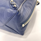 BALENCIAGA Handbag 370926 paper mini A6 leather blue Women Used