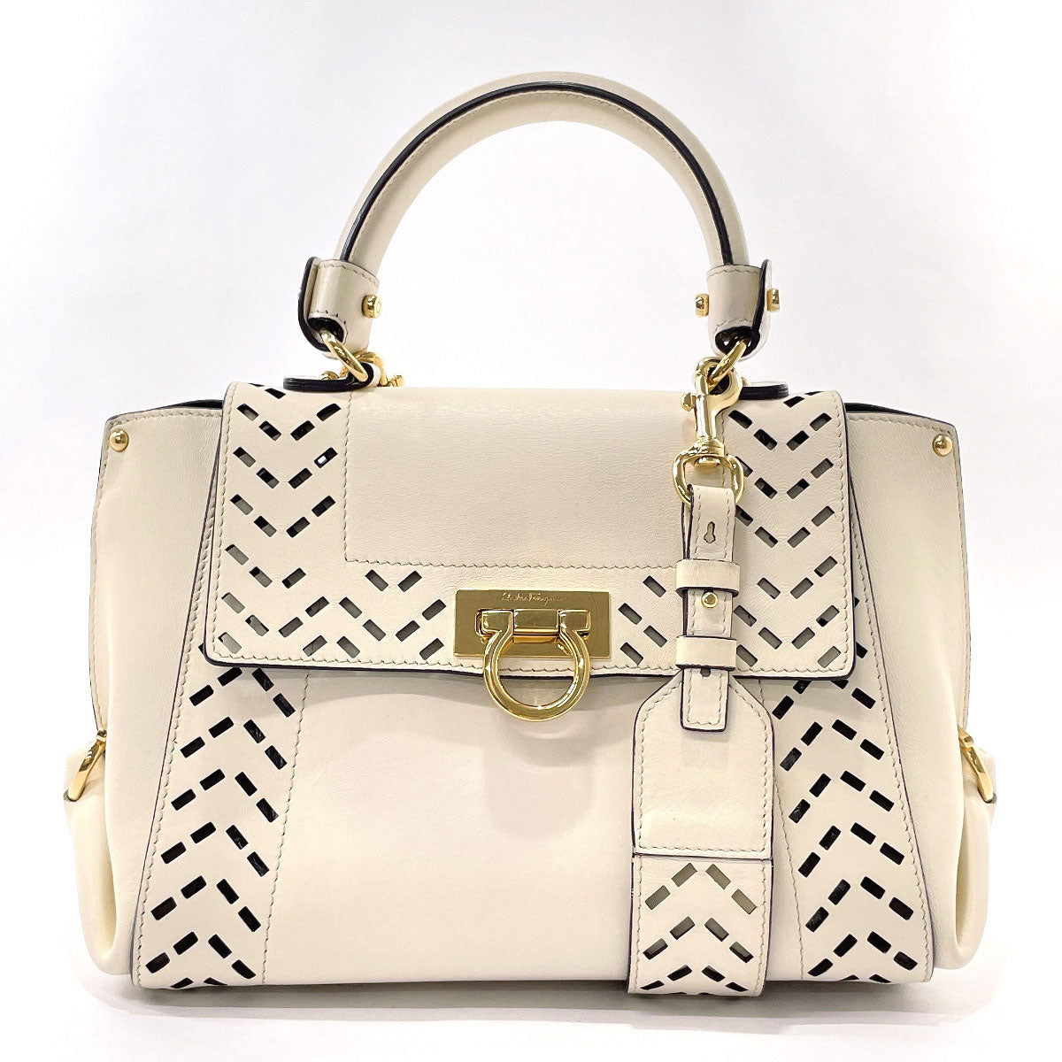 GUCCI Tote Bag 145994 Bucket type Sima leather Ivory Women Used –
