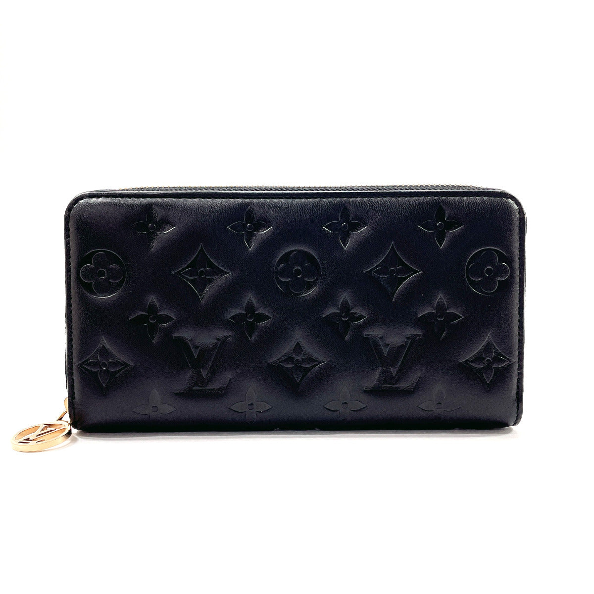LOUIS VUITTON purse M81510 Zippy wallet lambskin/Monogram emboss Black –
