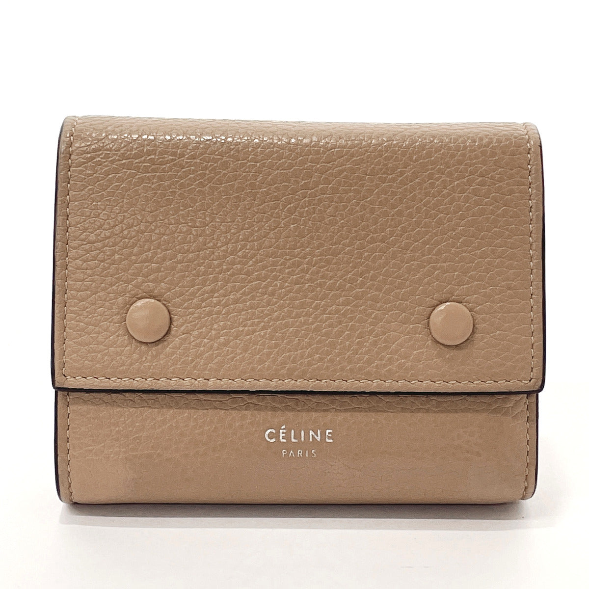 Shop CELINE Pocket Trifolded Unisex Plain Leather Card Holders by