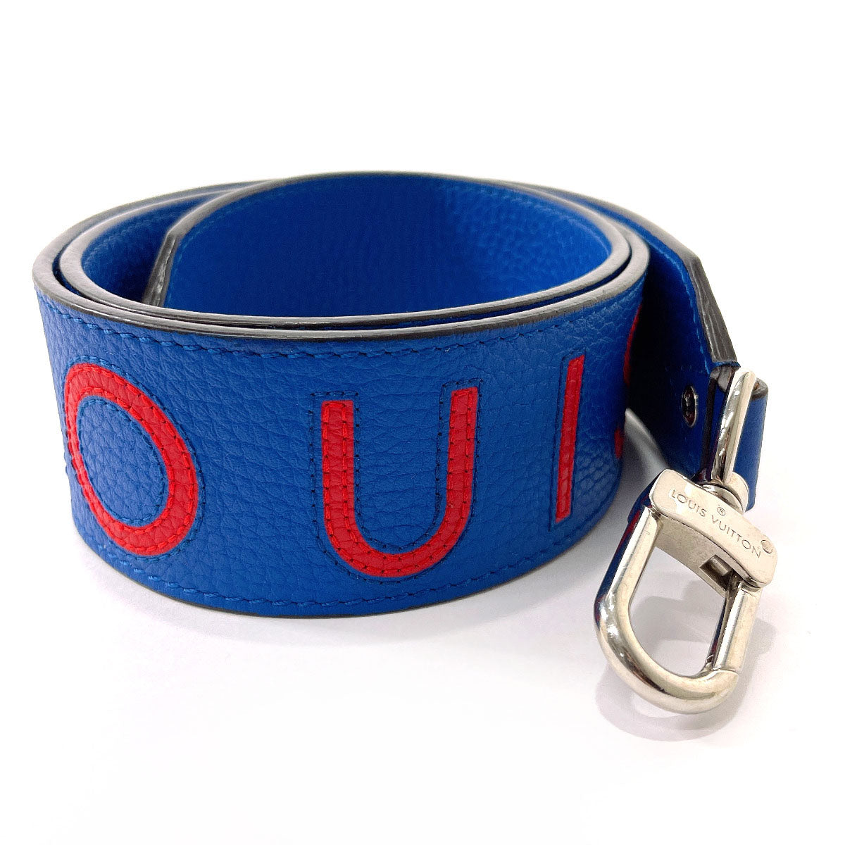 LOUIS VUITTON Shoulder strap Taurillon Clemence blue unisex Used –