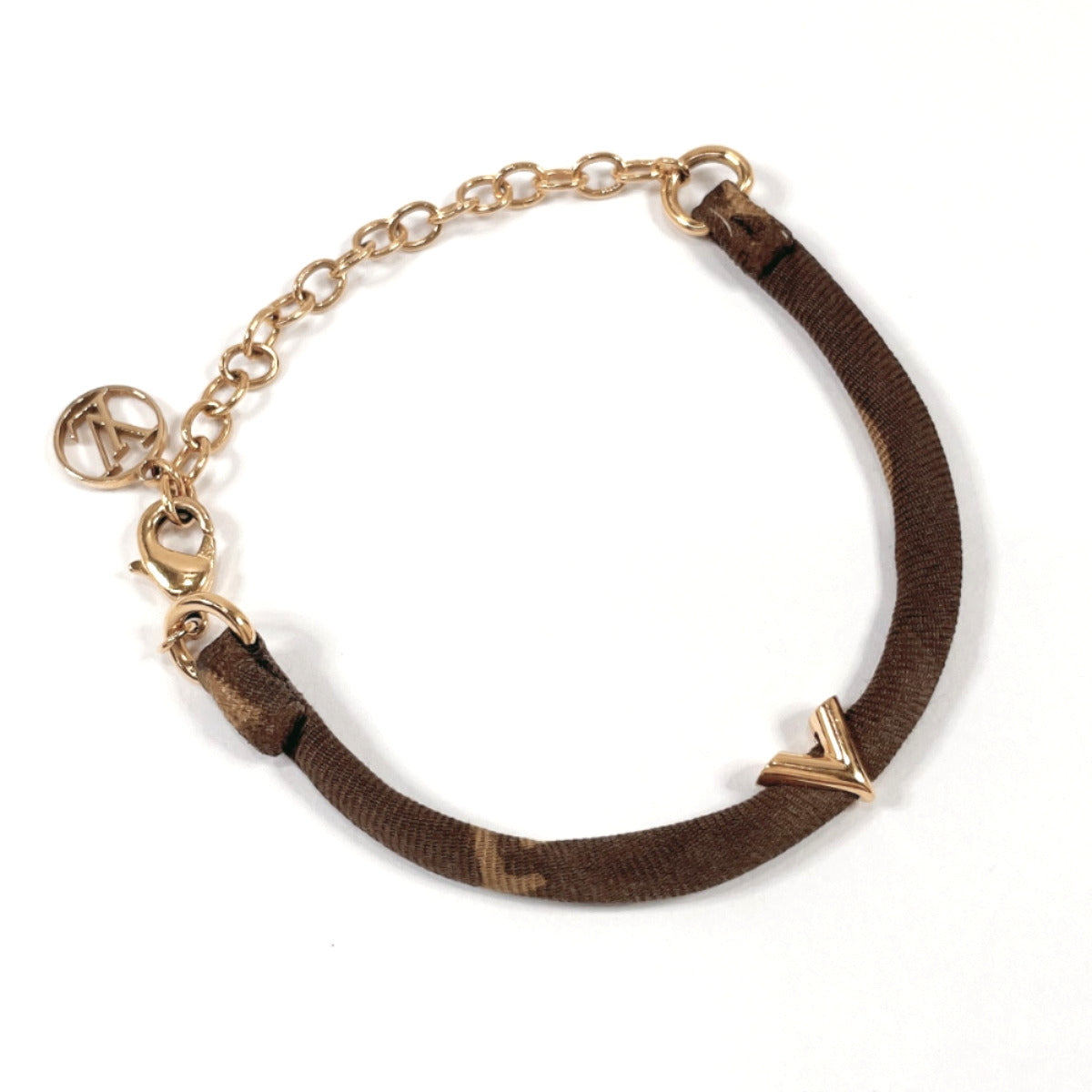 LOUIS VUITTON bracelet M68410 silk Brown Women Used –