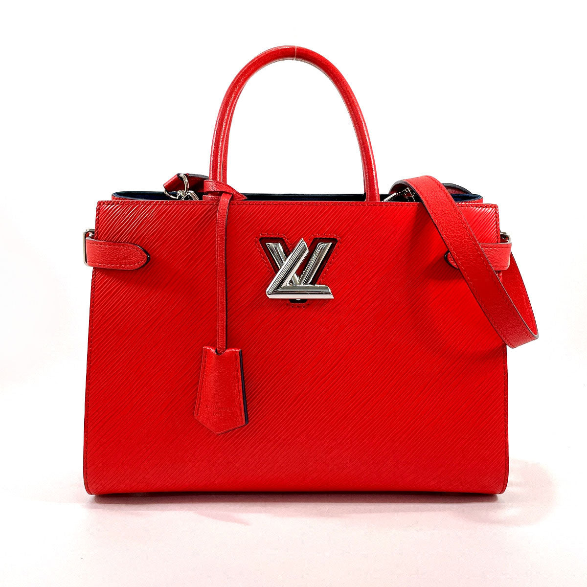 Louis Vuitton Red Leather Twist Shoulder Bag