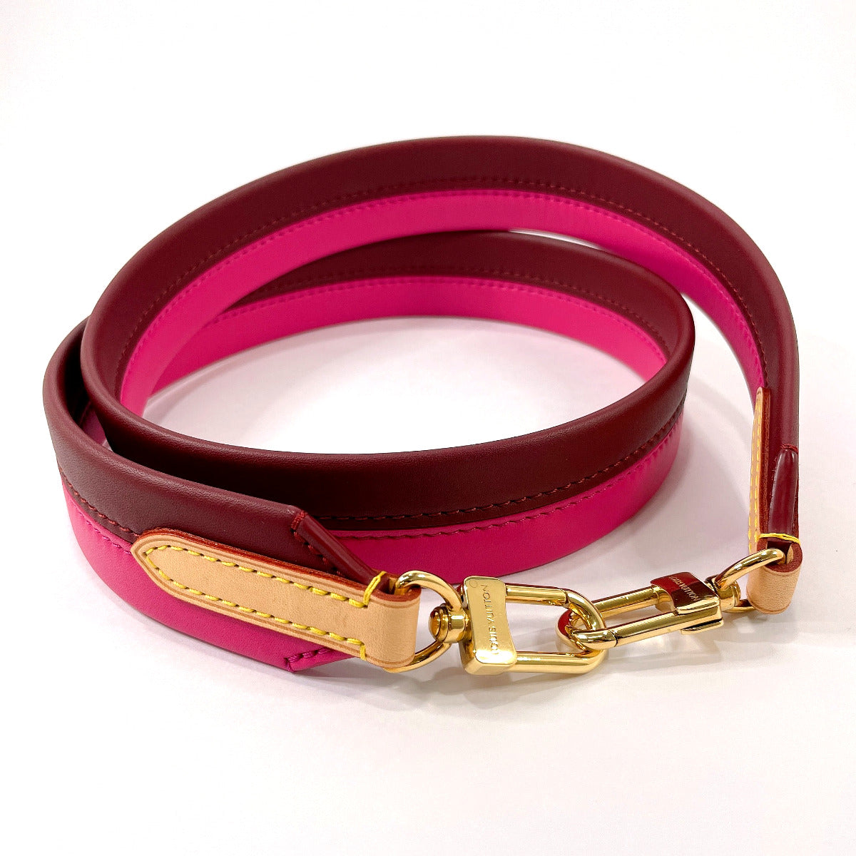 LOUIS VUITTON Shoulder strap M42738 For Cluny BB bicolor leather pink –