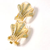 Christian Dior Earring Shell motif metal/Rhinestone gold Women Used